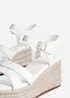 Linzi Contour White Faux Leather Flatform Two Part Sandal - 2B1 Image 4