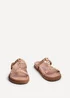 Linzi Notice Dusky Pink Faux Leather Studded Flat Sandals - 627 Image 3