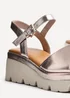 Linzi Nyla Pink Faux Leather Platform Cleated Sole Flatform Sandal - 627 Image 4