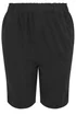 Yours Curve Black Elasticated Cool Cotton Shorts - 34-36 Image 5