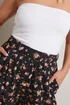 Yours Curve Black Floral Print Jersey Shorts - 16 Image 4