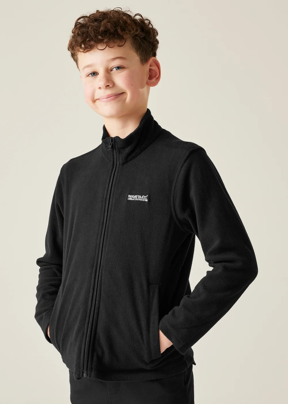 Regatta Black Kids King II Anti-Pill Symmetry Fleece (3-16 Years) - Age 14 Years Image 1