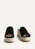 Linzi Espresso Black Faux Suede Espadrille Inspired Mule Wedges - Size 5 Image 3