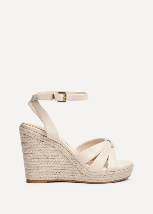Linzi Goddess Sand Faux Leather Espadrille Wedge - Size 6 Image 2