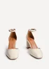 Linzi Sydney Sand Faux Leather Square Toe Court Heel - Size 7 Image 3