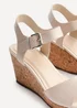 Linzi Sierra Sand Faux Leather Cork Platform Wedge - Size 6 Image 5