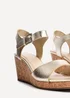 Linzi Sierra Gold Cork Platform Wedges - Size 6 Image 5