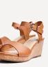 Linzi Sierra Tan Faux Leather Cork Platform Wedge - Size 6 Image 5