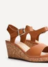 Linzi Sierra Tan Faux Leather Cork Platform Wedge - Size 6 Image 4