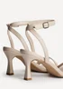 Linzi Elevate Sand Faux Leather Barely There Stiletto Heeled Sandals - Size 6 Image 5