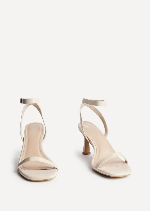 Linzi Elevate Sand Faux Leather Barely There Stiletto Heeled Sandals - Size 6 Image 3