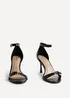 Linzi Prestige Black Faux Leather Stiletto Heeled Sandals - Size 5 Image 3