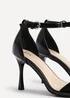Linzi Prestige Black Faux Leather Stiletto Heeled Sandals - Size 5 Image 4