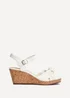 Linzi Elyah White Faux Leather Cork Wedge - Size 4 Image 2