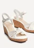 Linzi Elyah White Faux Leather Cork Wedge - Size 4 Image 4