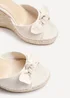 Linzi Portofino Beige Canvas Espadrille Wedge - Size 5 Image 4