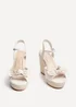 Linzi Portofino Beige Canvas Espadrille Wedge - Size 5 Image 3