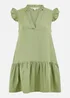 Yumi Green Double Cotton Tunic With Frill Sleeves - 8 Image 3