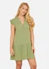 Yumi Green Double Cotton Tunic With Frill Sleeves - 8 Image 2