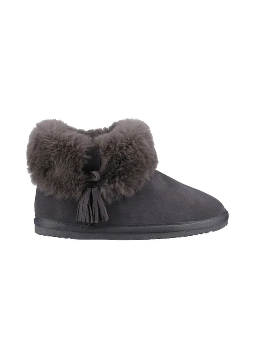 Hush Puppies Grey Ayana Slippers - Size 7 Image 1