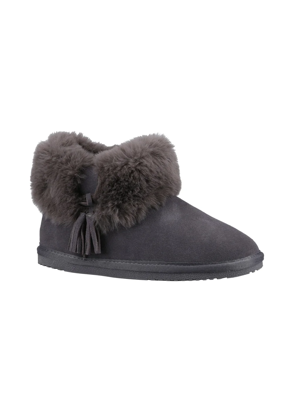 Hush Puppies Grey Ayana Slippers - Size 7 Image 2