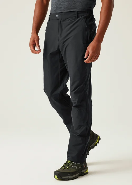 Regatta Black Denim Highton II Water Repellent Isoflex Trousers - 40/L32 Image 1