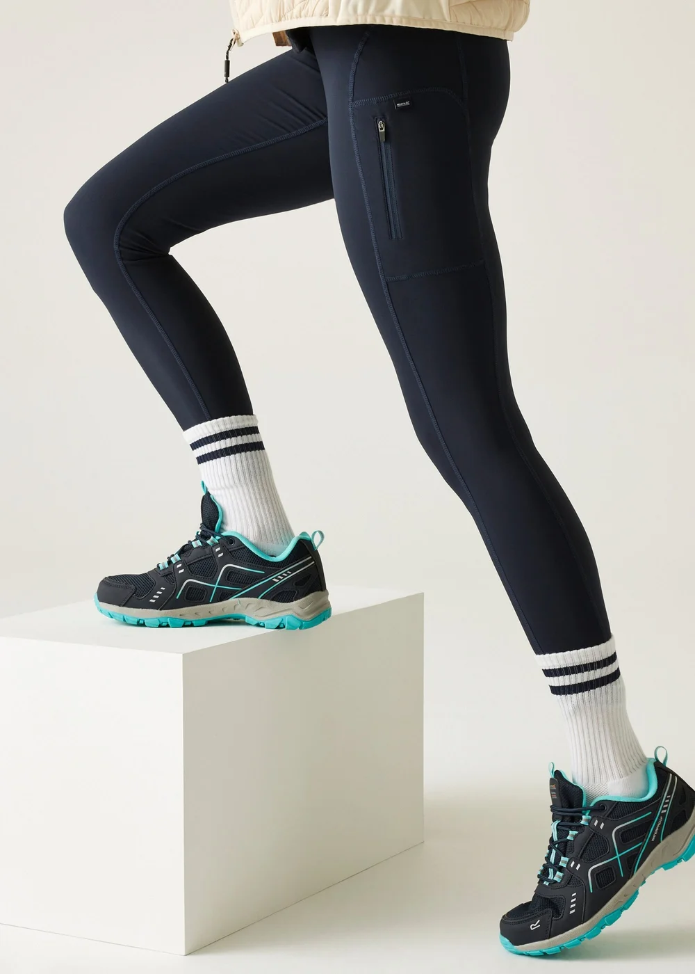 Regatta Navy Monira Water Repellent Isoflex Hiking Leggings - 12 Image 1