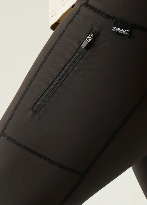 Regatta Black Monira Hiking Water-Repellent with Isoflex Technology and UPF 50 Leggings - 22 Image 4