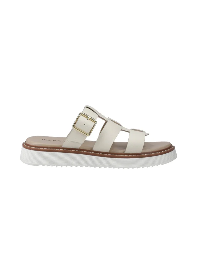 Hush Puppies White Celeste Slide Sandal