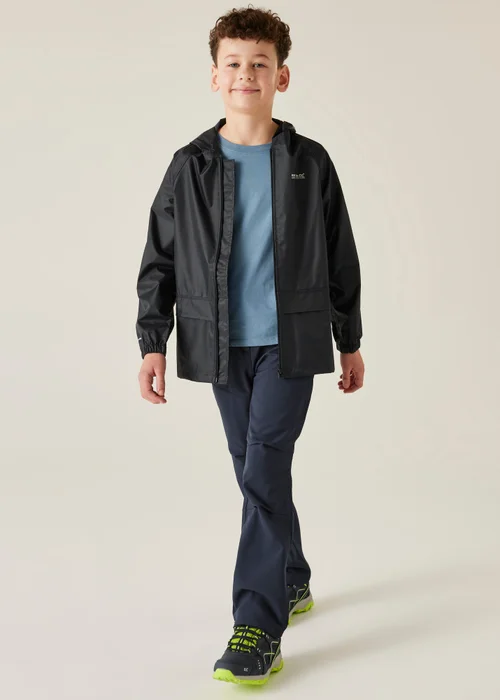 Regatta Navy Kids Stormbreak Waterproof Hydrofort Jacket (3-16 Years) - Age 14 Years Image 3