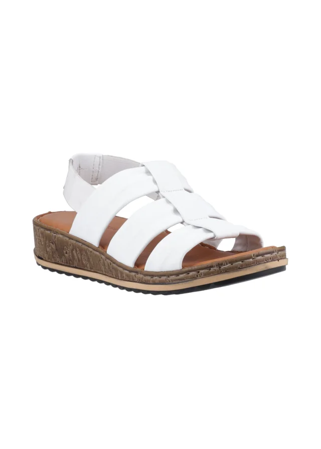 Hush Puppies White Eden Wide Fit Sandal