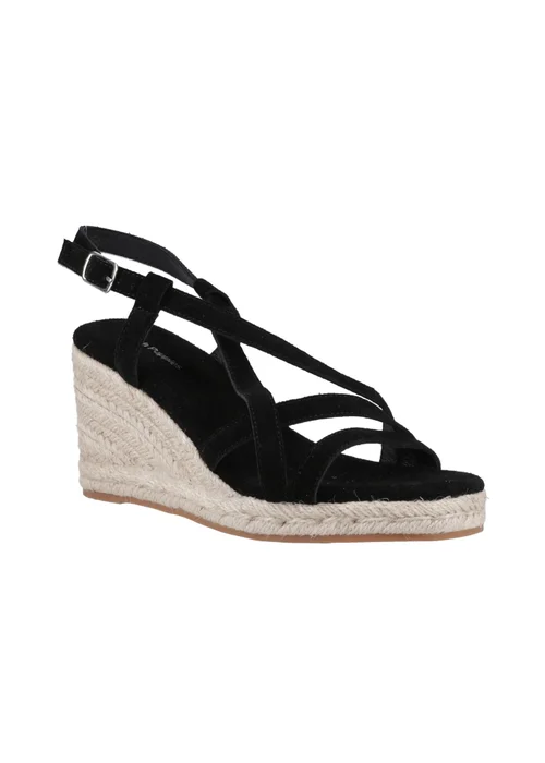 Hush Puppies Black Jenny Espadrille Wedge Sandal - 6 Image 2
