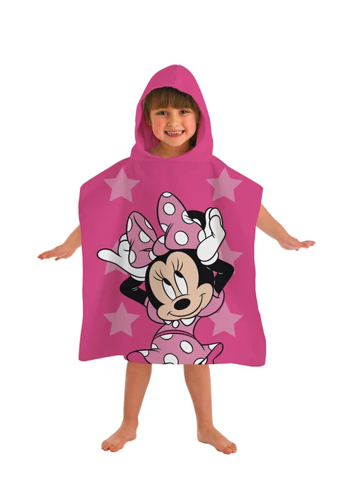 Disney Minnie Mouse Pink Poncho - One Size Image 1
