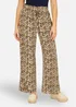 Yumi Brown Animal Print Relaxed Fit Trousers - 18 Image 2
