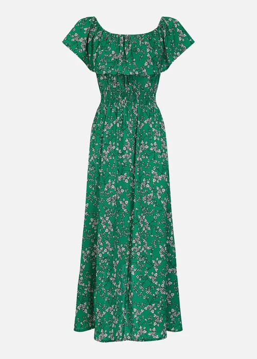 Yumi Green Floral Bardot Maxi Dress - 8 Image 3