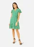 Yumi Green Ditsy Floral Wrap Frill Dress - 18 Image 2