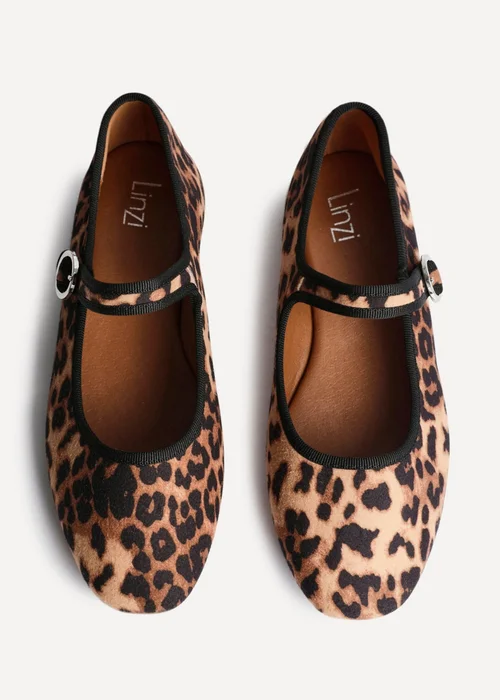 Linzi Graceful Leopard Print Ballet Pumps - Size 3 Image 4