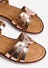 Linzi Twirl Wide Fit Rose Gold Faux Leather Two Part Sandal - Size 7 Image 4