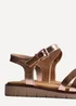 Linzi Twirl Wide Fit Rose Gold Faux Leather Two Part Sandal - Size 7 Image 5