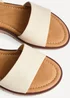 Linzi Denia Wide Fit Nude Faux Leather Footbed Two Part Sandal - Size 6 Image 4