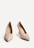 Linzi Martina Wide Fit Nude Faux Suede Classic Court Heel - Size 6 Image 3