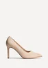 Linzi Martina Wide Fit Nude Faux Suede Classic Court Heel - Size 6 Image 2
