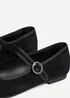 Linzi Graceful Black Faux Suede Ballet Pumps - Size 5 Image 4