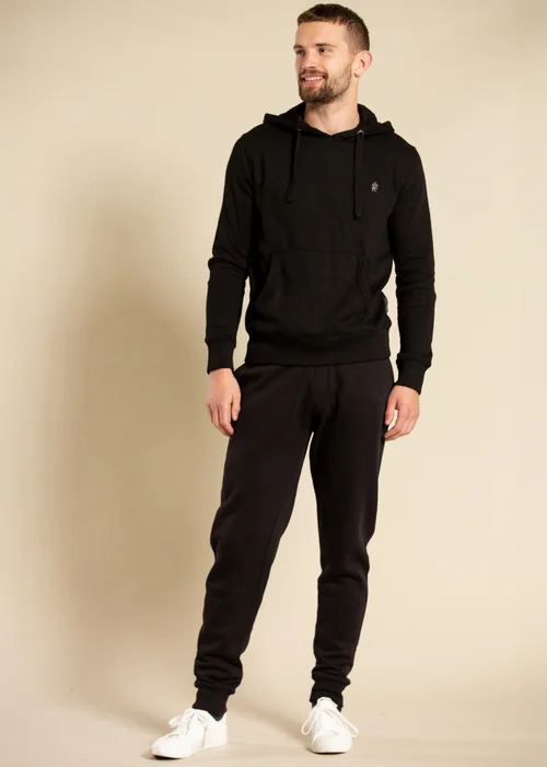 French Connection Black Cotton Blend Hoody - Medium Image 3