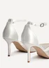 Linzi Encanta Ivory Satin Diamante Mesh Stiletto Heeled Sandal - Size 5 Image 5