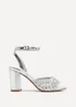 Linzi Bridget Silver Faux Leather Handwoven Block Heeled Sandal - Size 4 Image 2