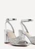 Linzi Bridget Silver Faux Leather Handwoven Block Heeled Sandal - Size 4 Image 4