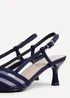 Linzi Milan Navy Scuba Mesh Slingback Court Heel - Size 6 Image 5