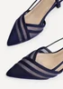 Linzi Milan Navy Scuba Mesh Slingback Court Heel - Size 6 Image 4
