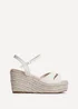 Linzi Sian Wide Fit Nude Canvas Linked Design Wedges - Size 5 Image 2